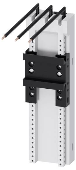 Egy elektromos síncsatlakozó tartó több nyílással és rögzített kábelekkel, amelyet az elektromos rendszerekben az elzárható kábel-irányításra terveztek.