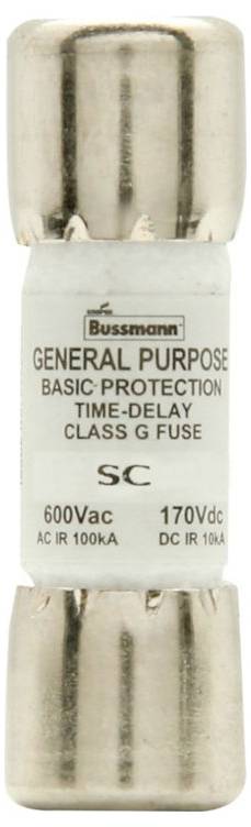 Eaton SC-8 BUSS SC FUSE CLASS G CLASS G Biztosíték betét 8 A 600 V/AC, 170 V/DC Tartalom 1 db-0