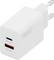 Egy fehér falra szerelhető töltő a "DIGITUS" felirattal két USB porttal rendelkezik: egy USB-C port 30W kimeneti teljesítménnyel és egy USB-A port 18W kimeneti teljesítménnyel.