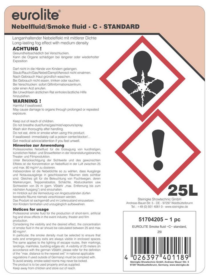 Eurolite SMOKE FLUID -C- Standard Ködfolyadék 1 db-2