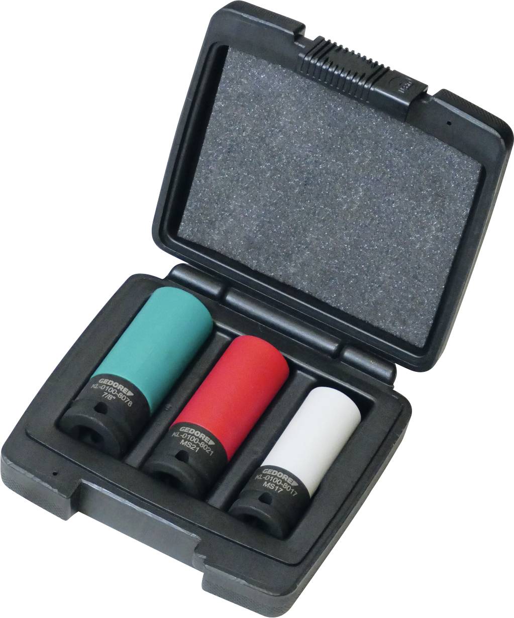 A zöld, piros és fehér csatlakozók fekete hab-bélésű tokba vannak tárolva.