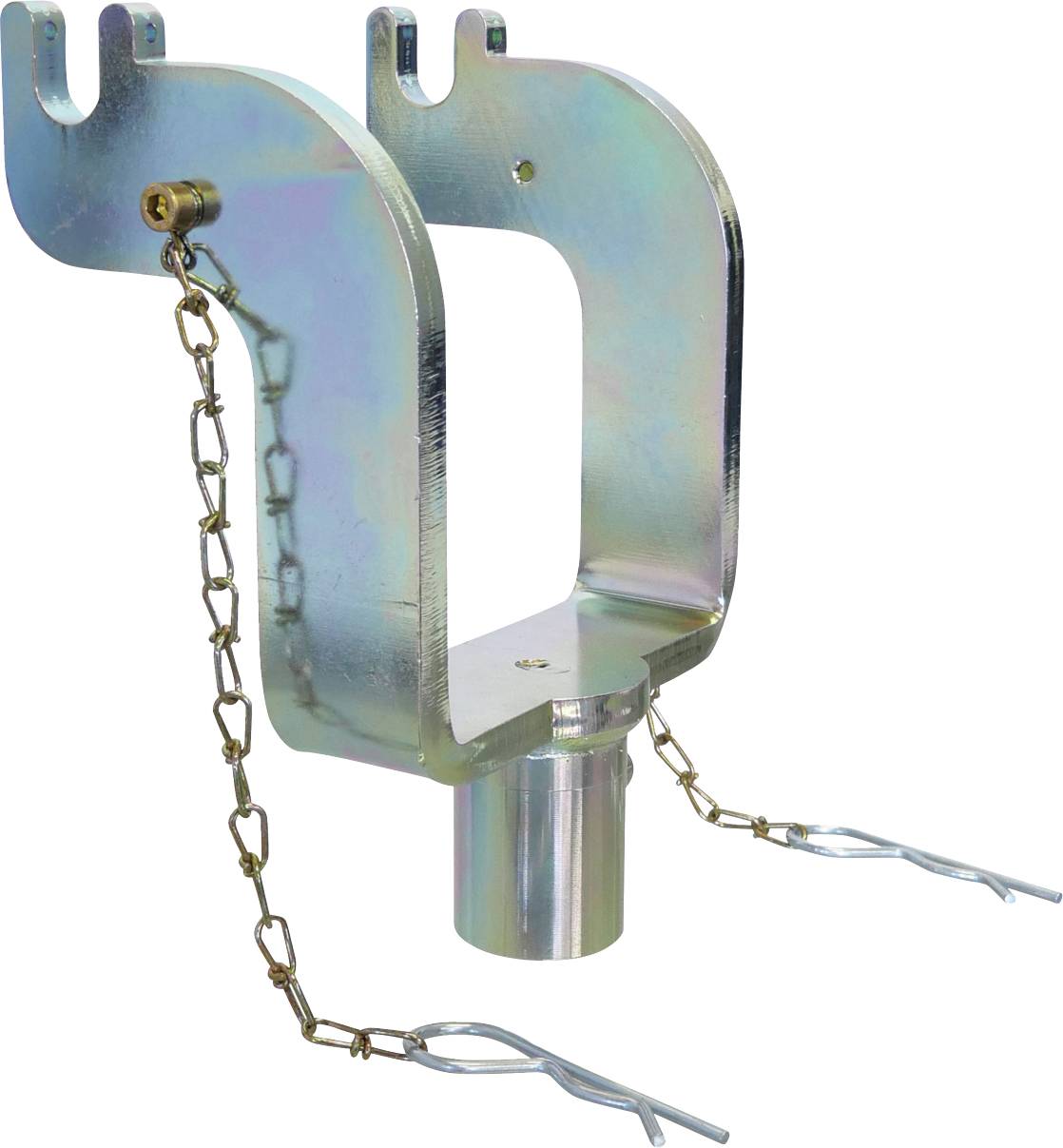 Fém falitartó lánccal és kettős rögzítési ponttal hengeres tárgyak rögzítésére tervezett.