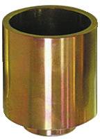 Fényes, hengeres réz ujj, üreges belsővel, amely visszaveri a fényt.