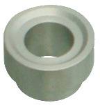 Egy fém hengeres távolságtartó központi furattal, mechanikai vagy szerkezeti támogatásra használatos szerelésekben.