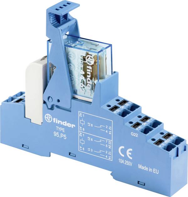 Finder 48.P8.7.024.4050 Csatoló relé 24 V/DC 10 A 2 váltó 1 db