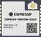 Mikrochip „Espressif ESP8684-WROOM-02UC" felirattal és Espressif logóval. Tartalmaz egy QR-kódot és gyártási adatokat kínai szöveggel.