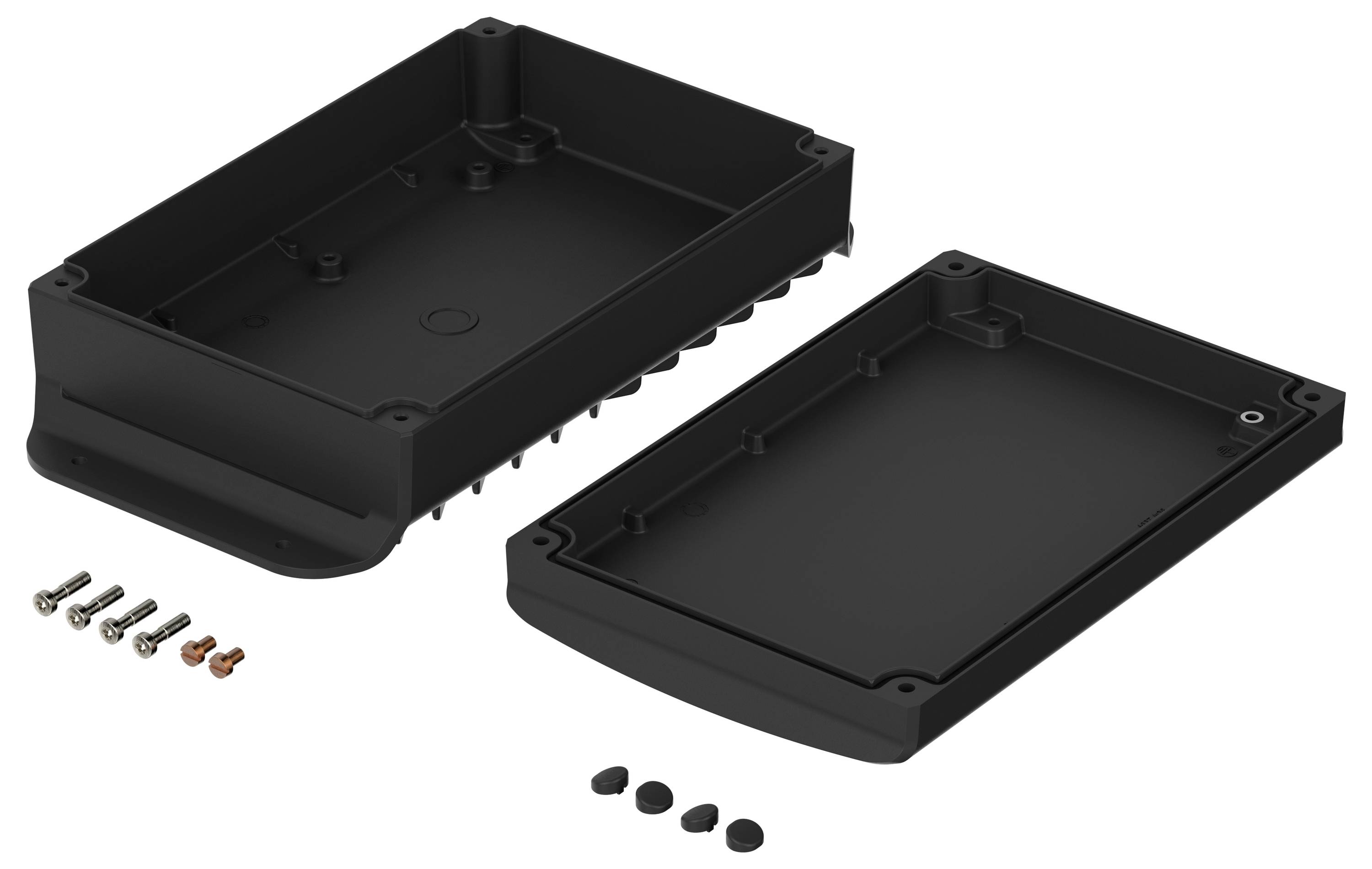 Bopla "BoVersa 48146405.HMT3" Ipari ház (H x Sz x Ma) 258 x 140 x 66.5 mm Alumínium Fekete 1 db-1