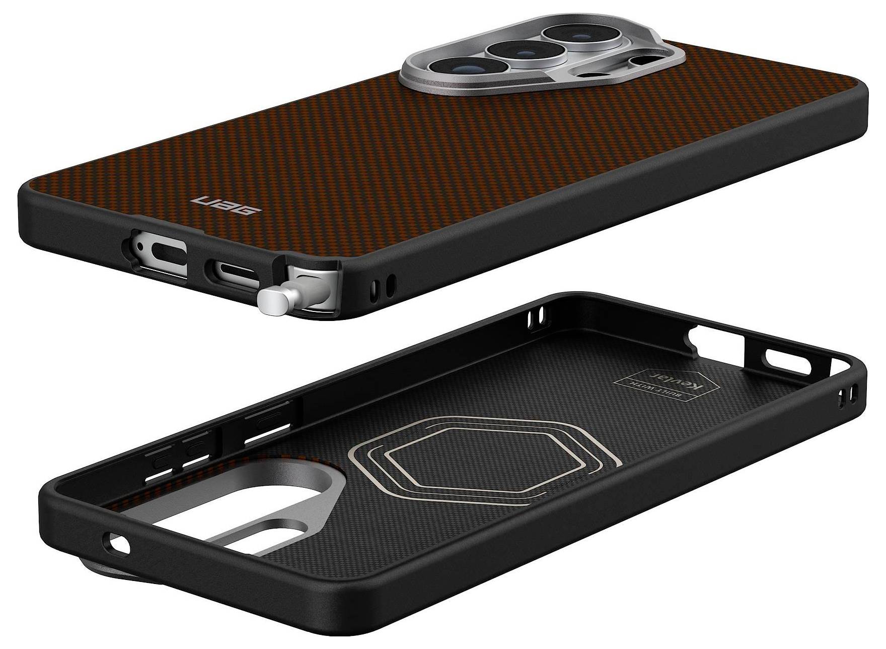 Urban Armor Gear FIBR ARMR Case Samsung Galaxy S26 Ultra Narancs, Faszén MagSafe kompatibilis, Mágnes modullal 214545119-10