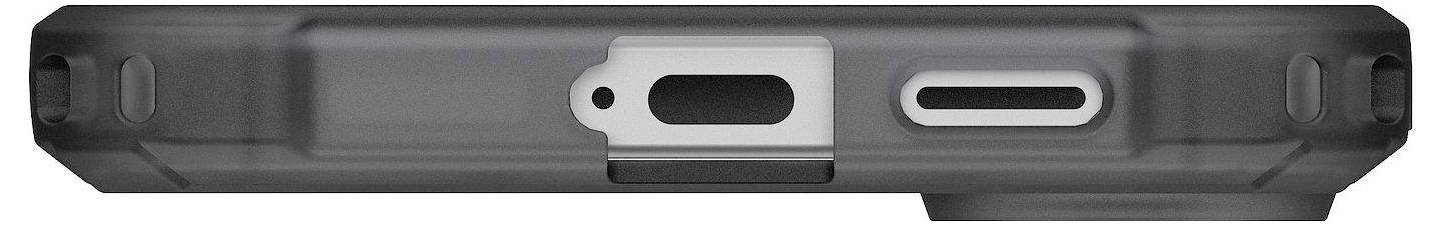 „Képernyő egy okostelefont mutat, melynek háttérképe egy tengerparti tájkép, amely lebeg vékony fekete telefontokon és egy kijelzővédő fölött."