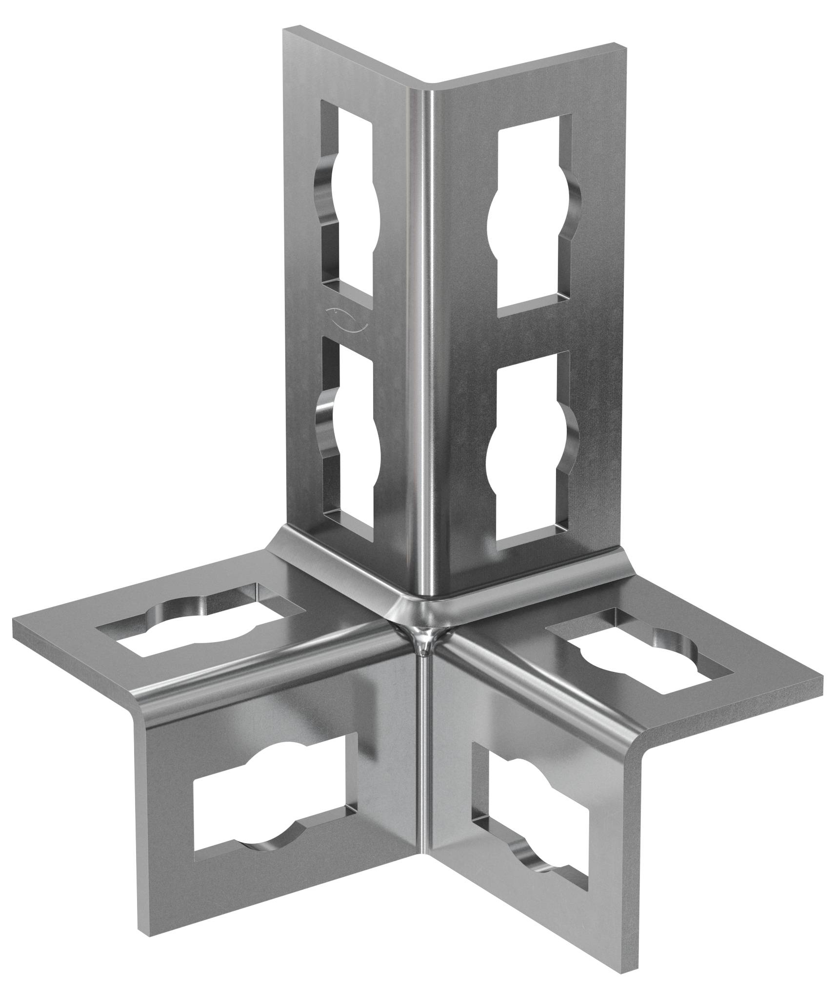 Fischer PFUF 3D A4 Szerelőelem Nemesacél 577095 10 db