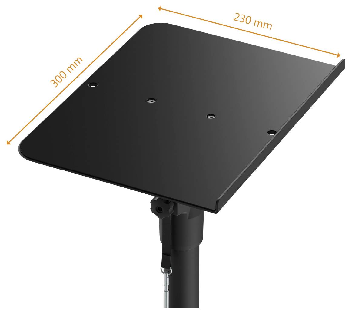 My Wall HS37L Hangfalállvány Dönthető, Állítható magasságú, Forgatható Fekete 2 db-3