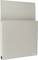 Falra szerelhető, világosszürke, fém dokumentumtartó függőleges tájolással, fájlok vagy irodai papírok szervezéséhez alkalmas.