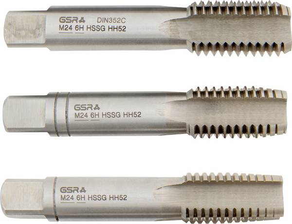 GSR B00105320 Kézi menetfúró Metrikus M27 DIN 352 HSS-G 3 db