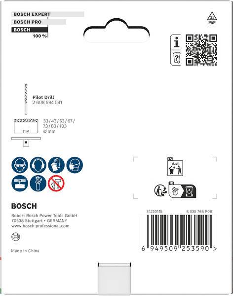 Bosch Accessories 2608594540 2608594540 Befogó szár lyukfűrészhez 1 db