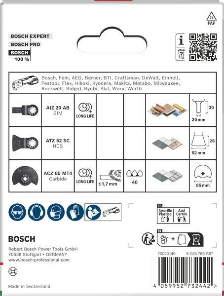 Bosch Accessories 2608669332 2608669332 Multifunkciós fűrészlapok 1 db-2