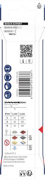 Bosch Accessories 2608902288 2608902288 Multifúró készlet 5 mm, 6 mm, 8 mm Hatlap szár 1 db