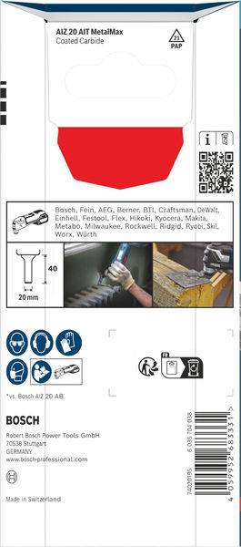 Bosch Accessories 2608902044 2608902044 Carbide Multifunkciós fűrészlapok 20 mm 5 db-0
