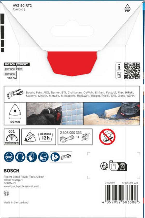 Bosch Accessories 2608902061 2608902061 Carbide-RIFF Multifunkciós fűrészlapok    1 db