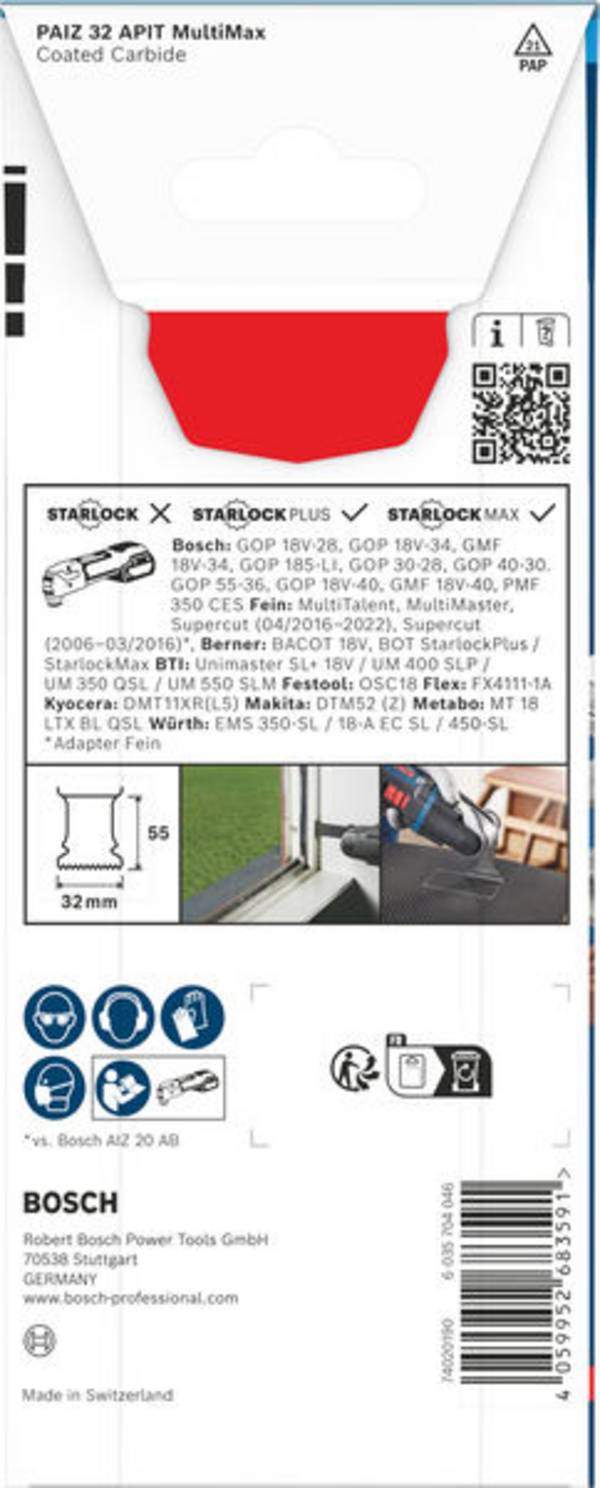 Bosch Accessories 2608902070 2608902070 Carbide Multifunkciós fűrészlapok  32 mm  1 db