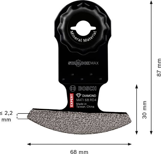 Bosch Accessories 2608902083 2608902083 Gyémánt Multifunkciós szerszám csiszolólap 68 mm 1 db-1
