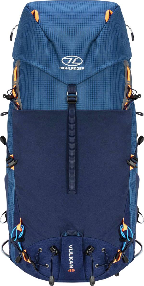 Highlander Hátizsák  45L VULKAN Bergrucksack 45 l (Sz x Ma x Mé) 32 x 70 x 22 cm Navy kék RUC292-NB