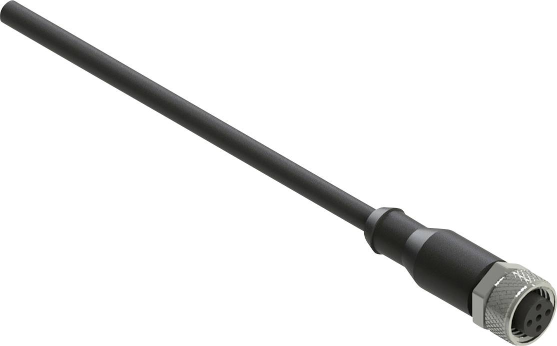 Fekete hengeres antenna fém csatlakozóval az egyik végén.