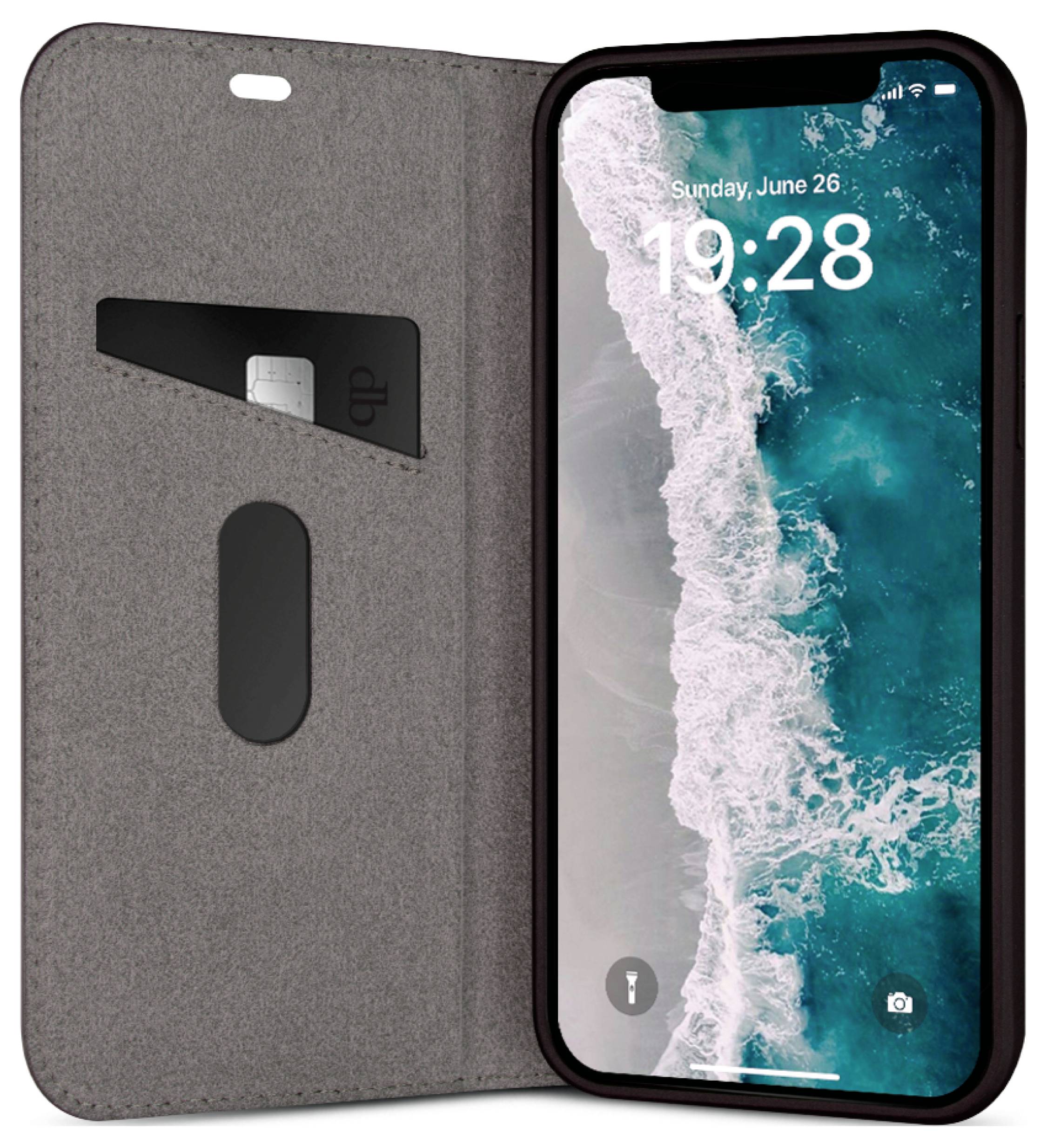 dbramante1928 Oslo iPhone 14 - Schwarz Leder Folio Apple iPhone 14 Fekete OS61BL001651-5