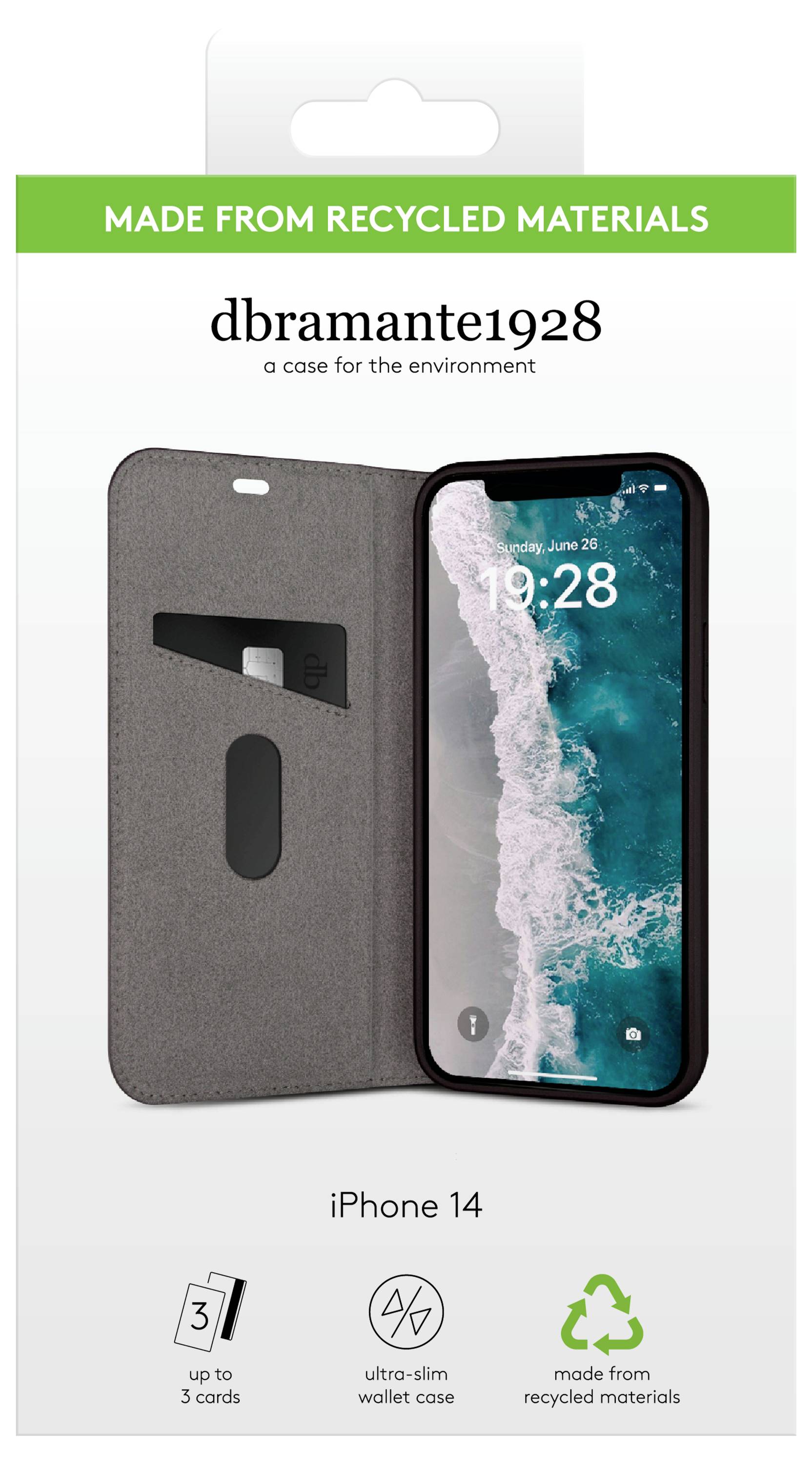 dbramante1928 Oslo iPhone 14 - Schwarz Leder Folio Apple iPhone 14 Fekete OS61BL001651-6
