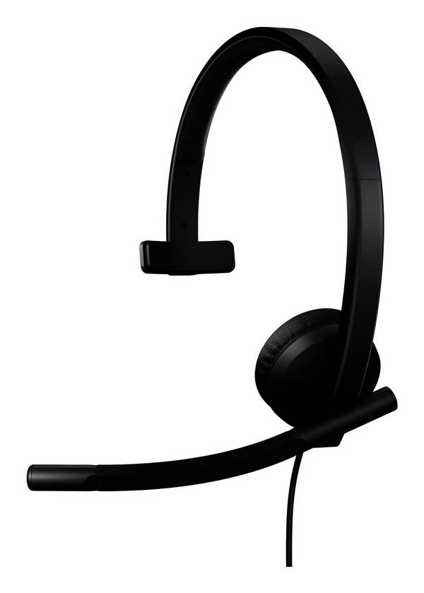 Logitech LOGI H570e Mono Teams version Headset  On Ear headset   Fekete