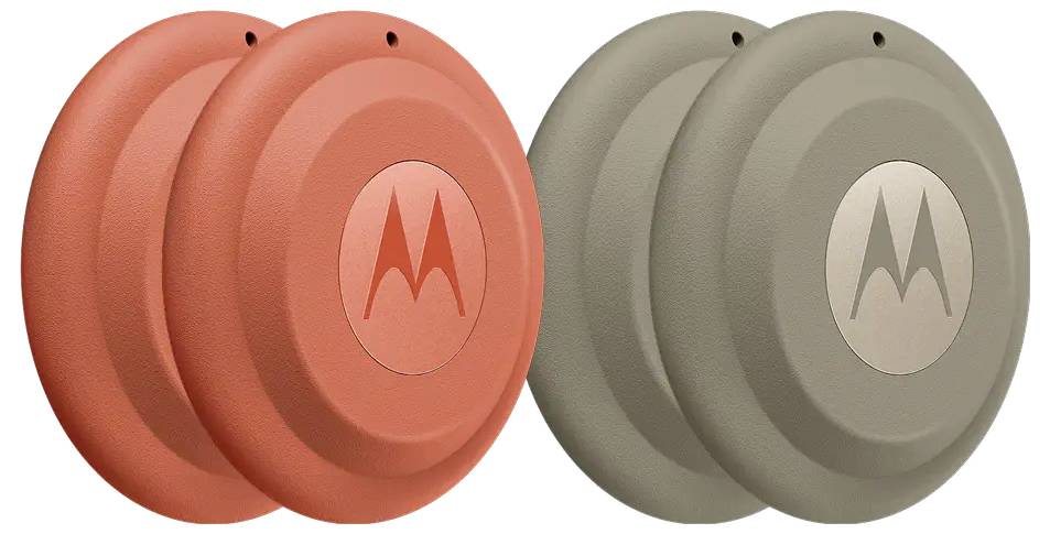 "Motorola" kerek poháralátétek piros és szürke színben, a vállalat logójával az közepén dombornyomott formában.