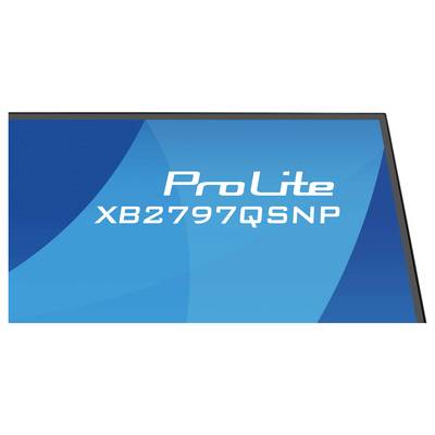 'Iiyama ProLite XB2797QSNP' logó fehér színben egy gradiens kék háttéren, amely egy kijelző vagy monitor márkázást sugall.