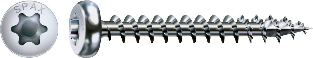 SPAX 0201010400403 Félkerek csavarok 4 mm 40 mm T-STAR plus Acél 200 db