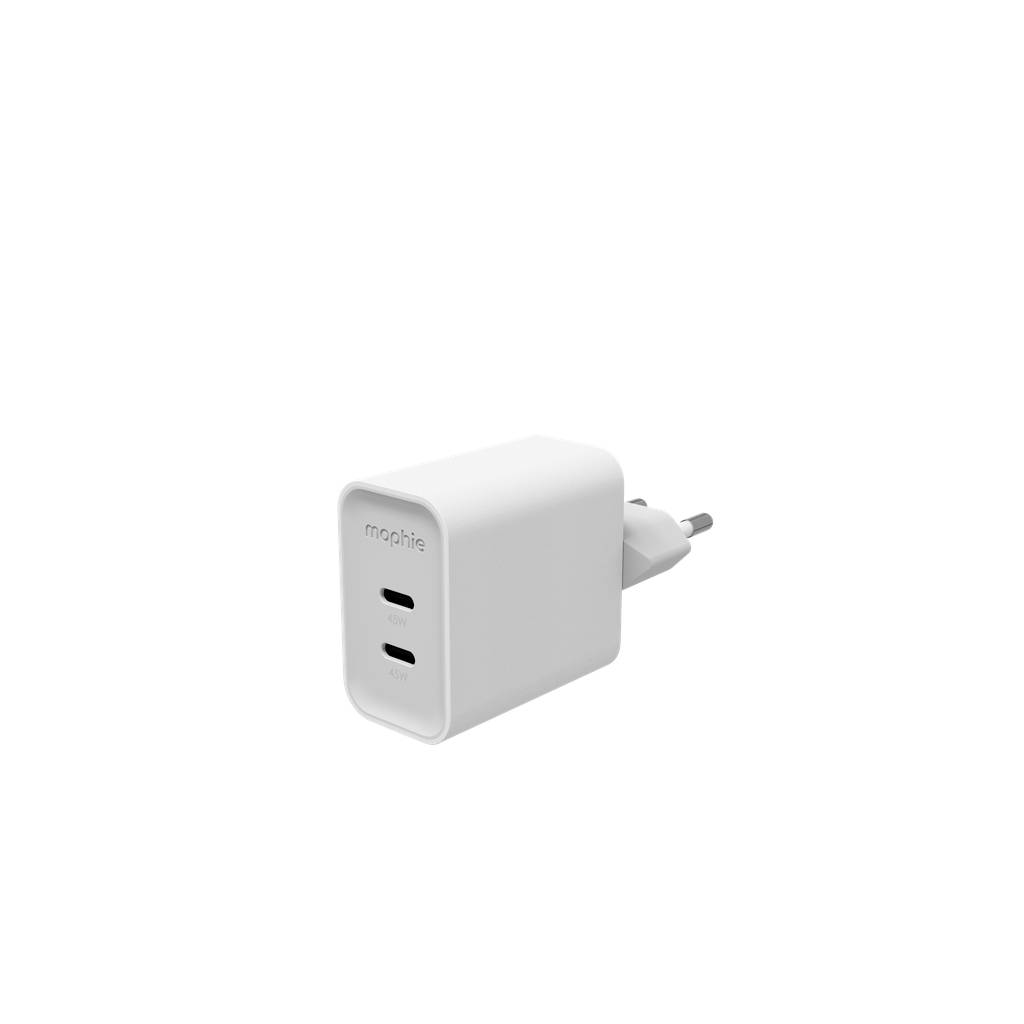 ZAGG Speedport 45 USB-s töltőkészülék 45 W 2x USB-C® USB PD 3.1 Fehér Aljzat dugó GaN, USB Power Delivery (USB-PD)-0