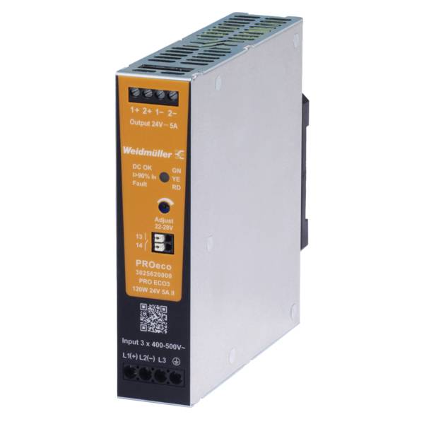 Weidmüller 3025620000 Tápfeszültség 24 V 5 A 120 W Tartalom, tartalmi egységek rendelésenként 1 db-0