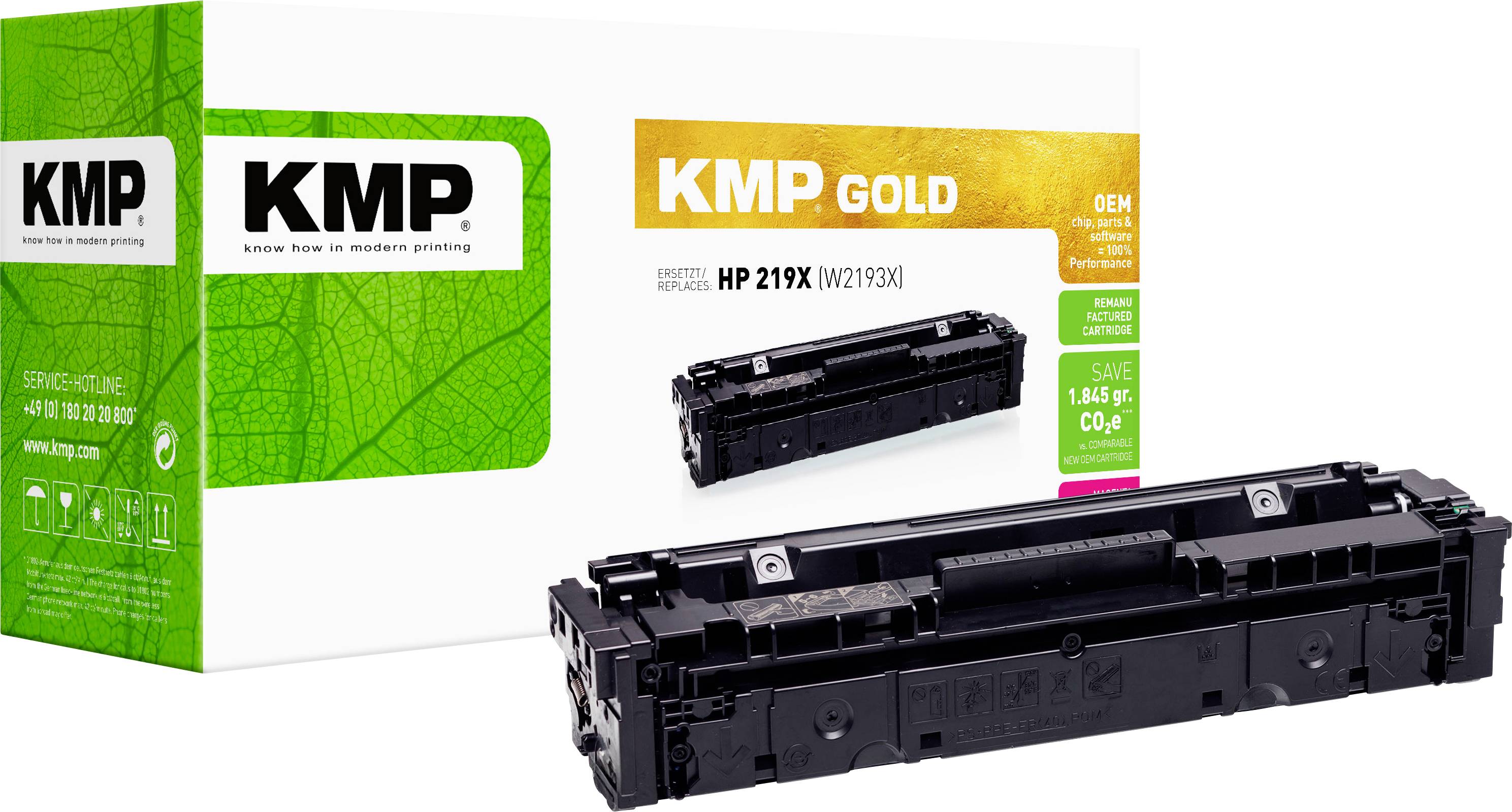 KMP Toner helyettesíti HP HP 219X / W2193X Kompatibilis Bíbor 2500 oldal 2571,6506