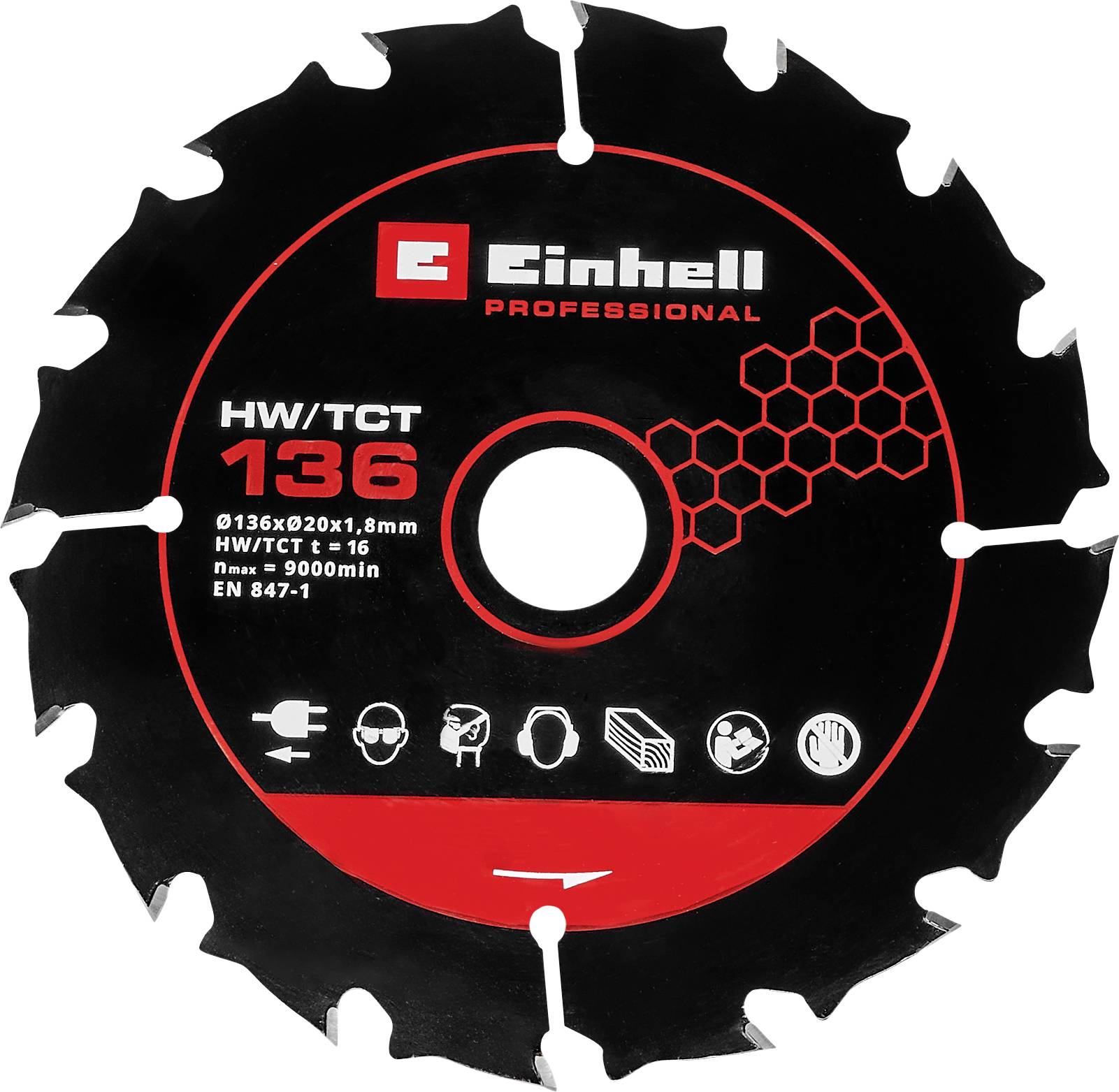 Einhell TCT SAWBL.M-THIN 136x20 16T-P Fűrészlap