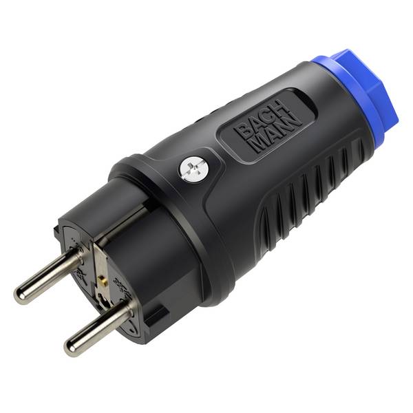 Bachmann BM0017344 Védőérintkezős dugó Gumi   Fekete