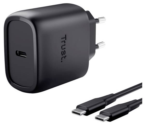 Trust Maxo USB-s töltőkészülék 45 W  Power Delivery 3.0 Fekete Beltér Gyorstöltő, GaN, USB Power Delivery (USB-PD)