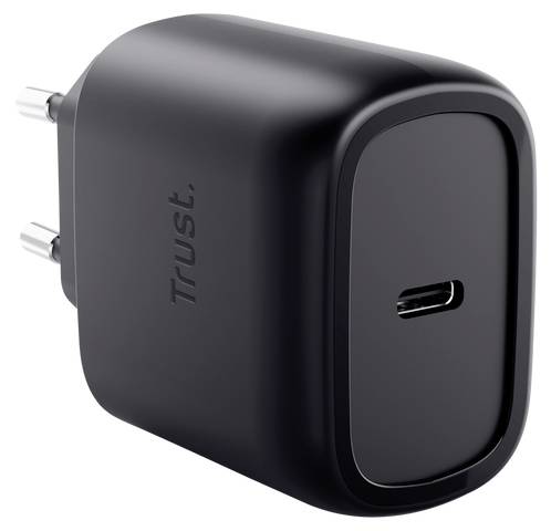 Fehér Trust USB fali töltő két kerek tűvel és egy USB-C porttal