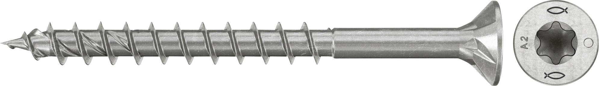 Fischer 574074 Szorítólemezes csavarok 4 mm 50 mm TX Rozsdamentes acél 200 db