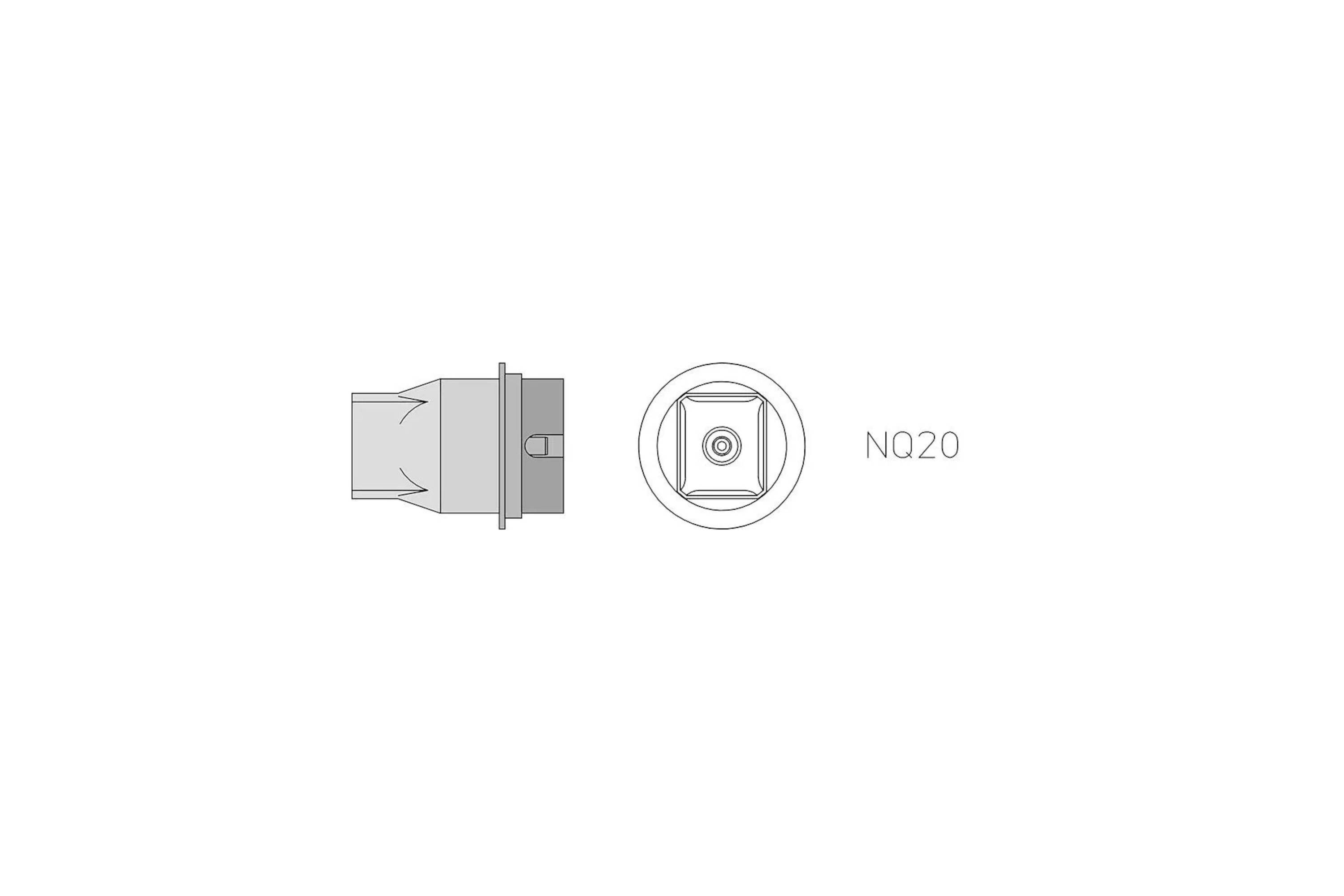 Weller NQ20 HEISSGASDÜSE 15,5X13,0 Hőlégfúvó dűzni Tartalom, tartalmi egységek rendelésenként 1 db