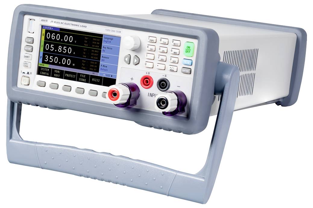 Digitális elektronikus laboratóriumi műszer kijelzővel, amely 060.00, 05.850 és 350.00 értékeket mutat, elülső panel gombokkal, nyomógombokkal és bemeneti csatlakozókkal egy állványon