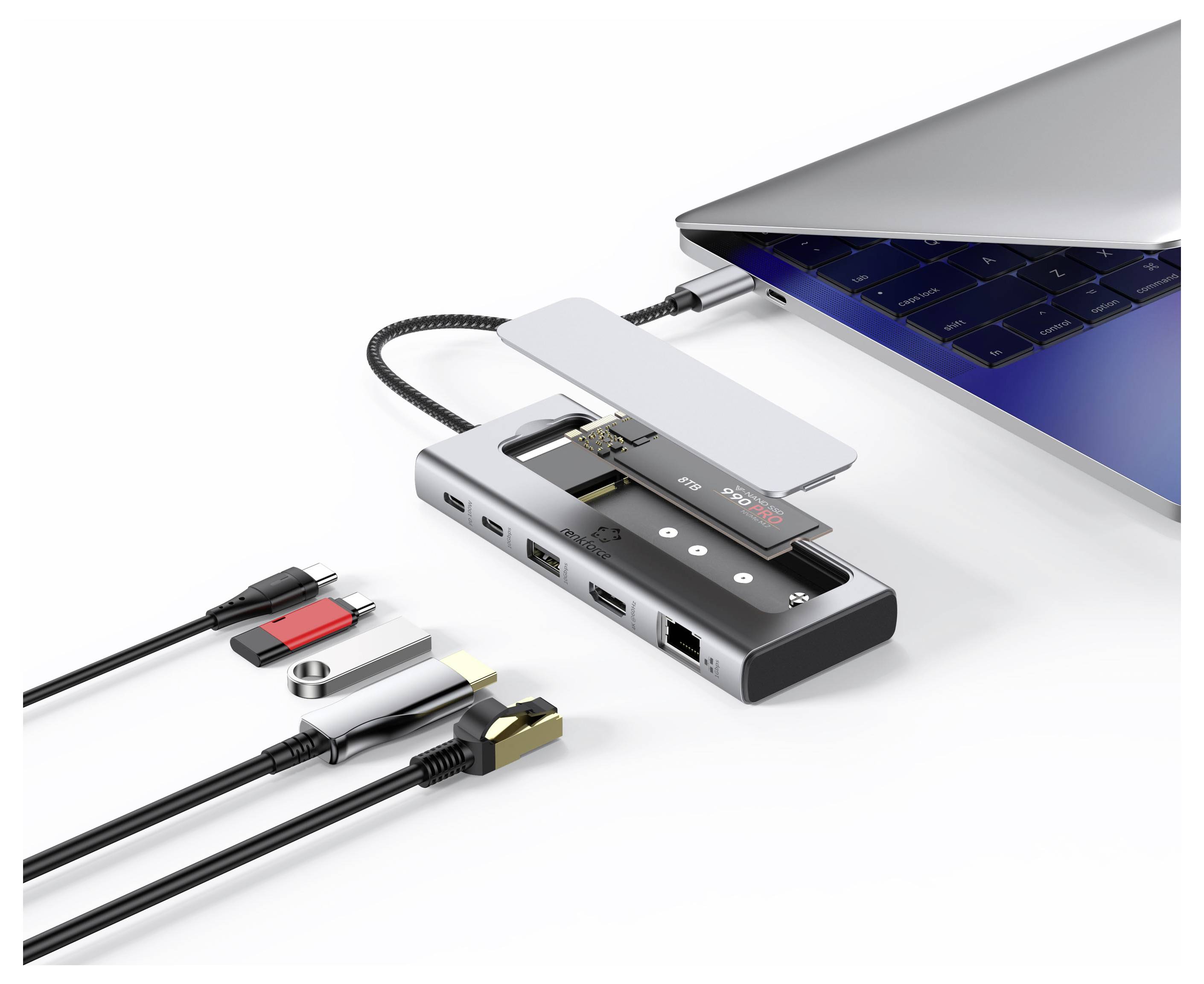 Renkforce USB hub RF-6in1DSSDE-100 Alkalmas (márka): Apple-5