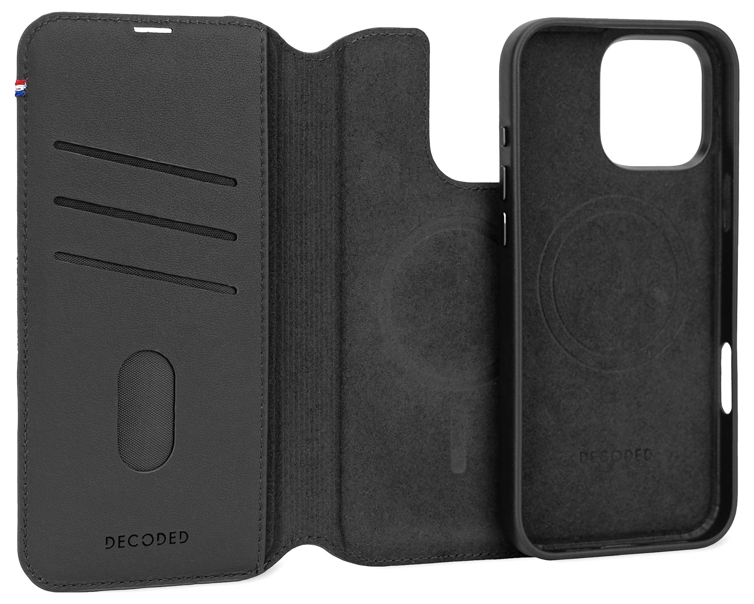 Decoded Decoded Leather Detachable Wallet iPhone Hátlap iPhone 16 Fekete D25IPO16PDW5BK-6