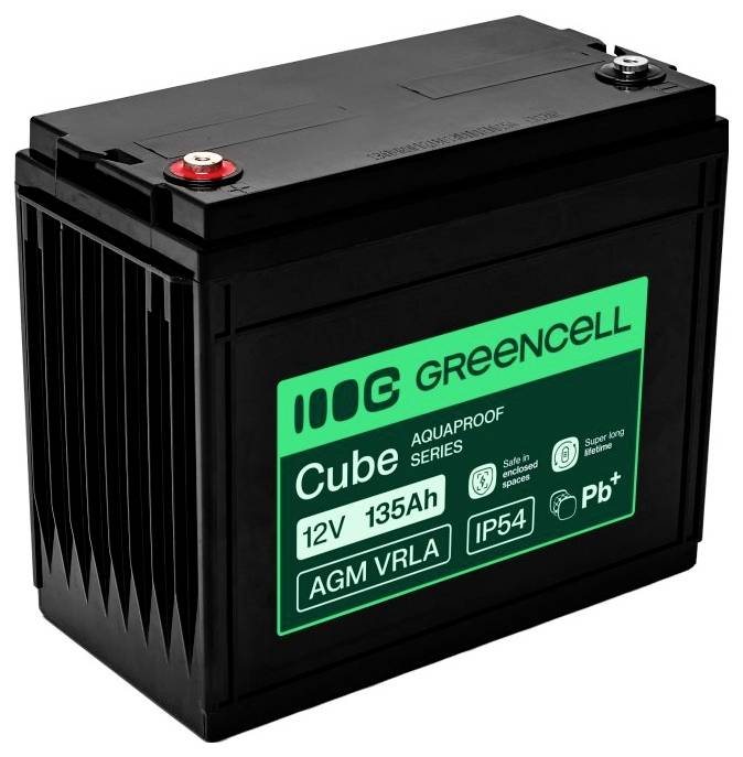Ólomakku Green Cell GC-AGM12V135AH-H Ólom-vlies (AGM) 135 Ah 12 V 1 db