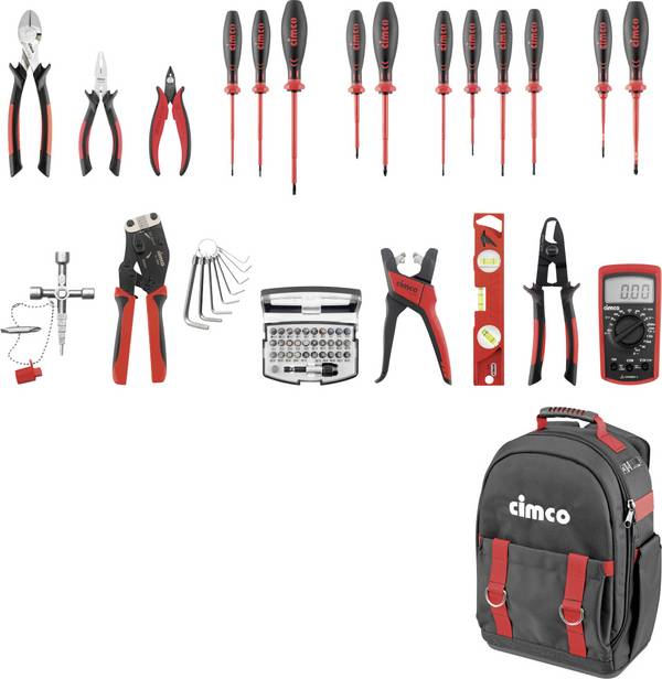 Cimco Ergo Starter 170405  Szerszámos hátizsák  (Sz x Ma x Mé) 370 x 490 x 210 mm