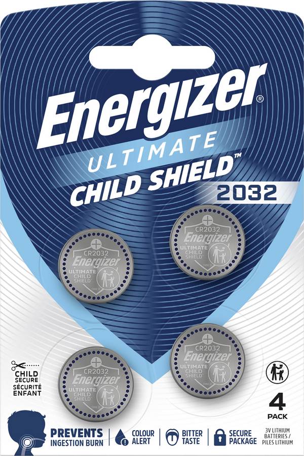 Energizer Gombelem CR 2032 3 V 4 db 235 mAh Lítium Ultimate Child Shield E304206103