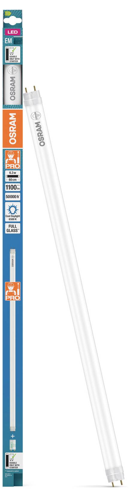 OSRAM LED csövek EEK: C (A - G) G13 Cső forma T8 KVG, VVG 6.3 W Nappalifény fehér 1 db-1