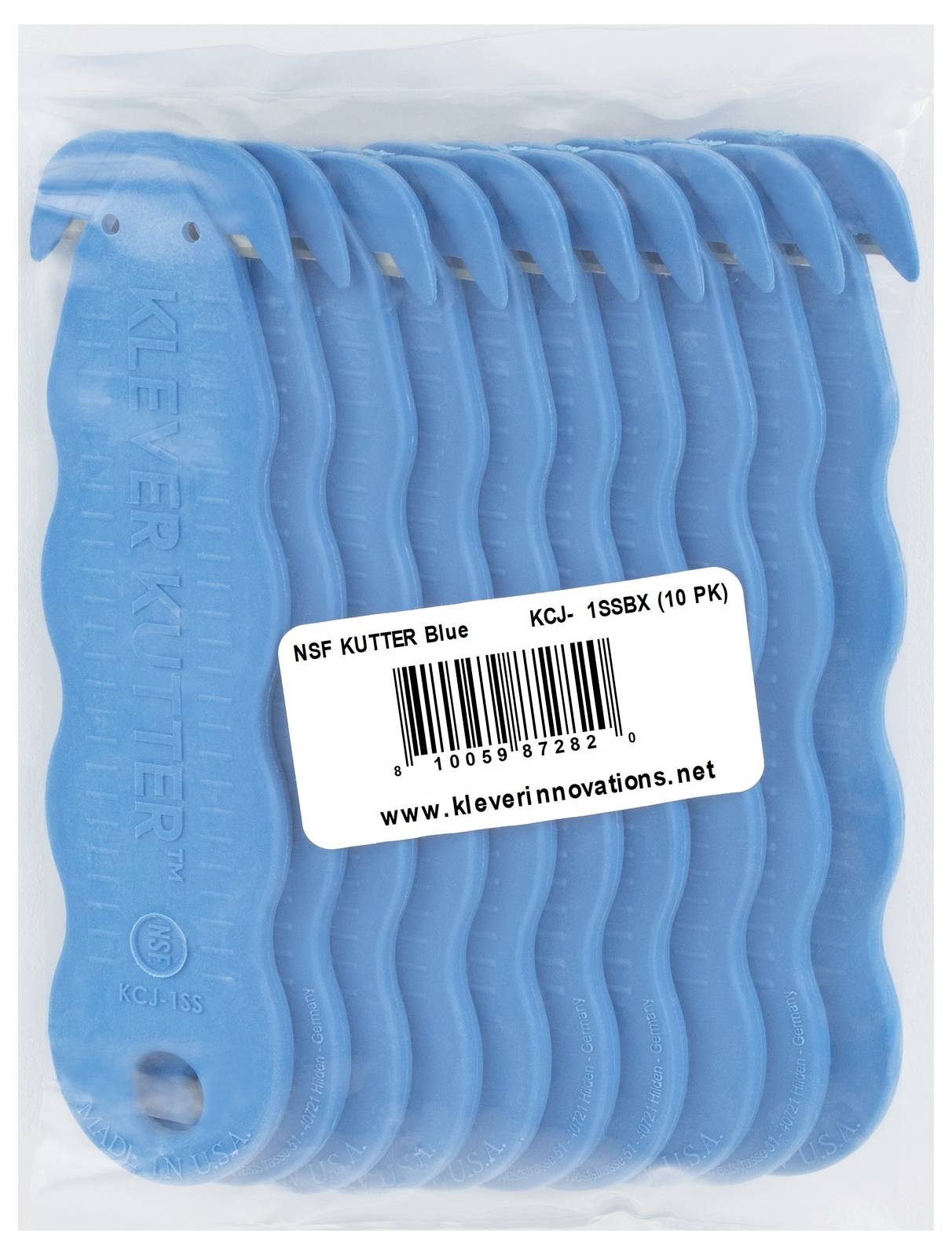 KLEVER KCJ-1SSBX KLEVER KCJ-1SSBX Kutter NSF Food Zone™ Biztonsági kés Kék,10 db 10 db-9