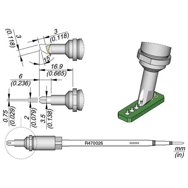 JBC Tools R470032 Forrasztóhegy #####Sonderform   Tartalom, tartalmi egységek rendelésenként 1 db